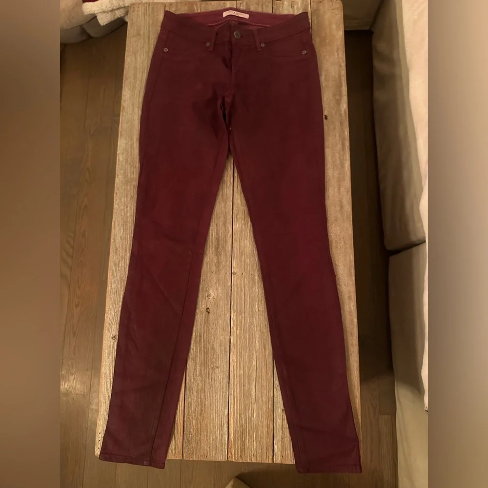 Rick & Skinny | Coated Maroon Red Skinny Jean - Picture 8 of 10